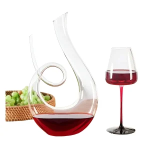 Schwan Spirale-Weindekanter – Elegantes Spiral-Design | 1500 ml für zu Hause oder die Bar